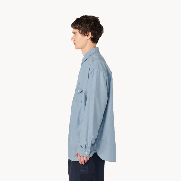 NANAMICA Regular Collar Chambray Shirt – Light Indigo