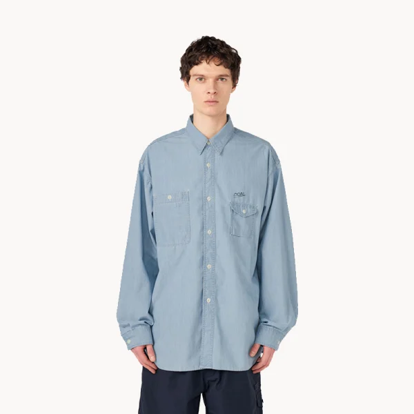 NANAMICA Regular Collar Chambray Shirt – Light Indigo