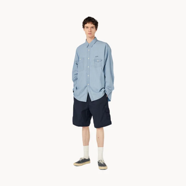 NANAMICA Regular Collar Chambray Shirt – Light Indigo