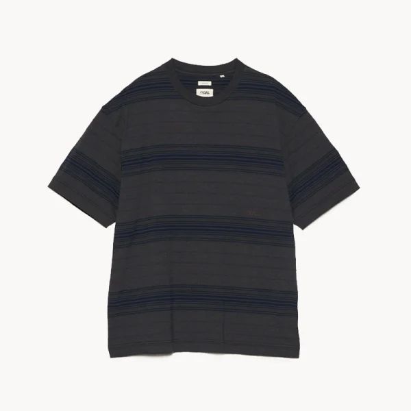 NANAMICA Stripe Tee – Charcoal
