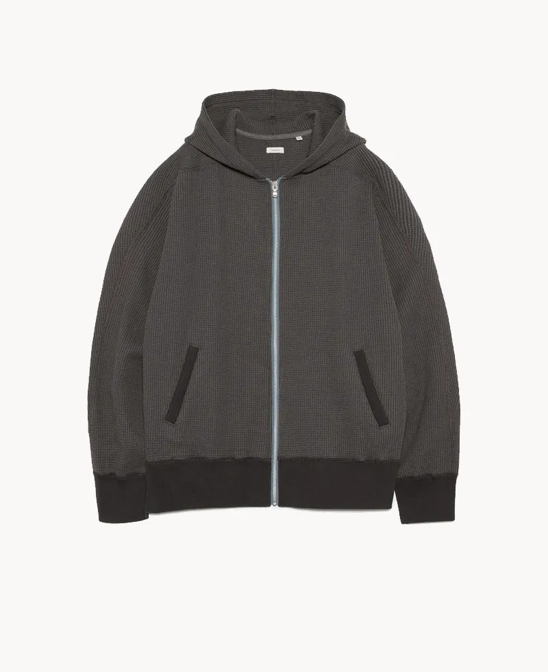 NANAMICA Zip Up Thermal Hoodie Charcoal (1) NANAMICA Zip Up Thermal Hoodie Charcoal (1)