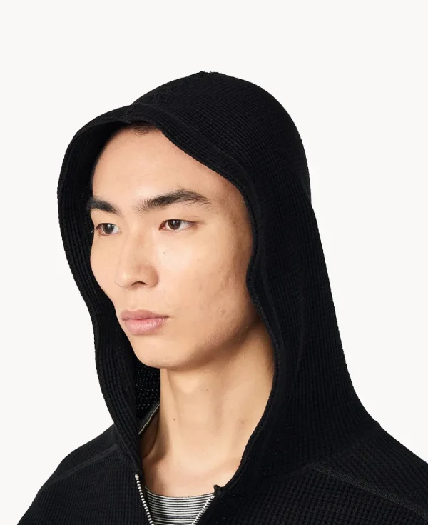 NANAMICA Zip Up Thermal Hoodie Charcoal (1)
