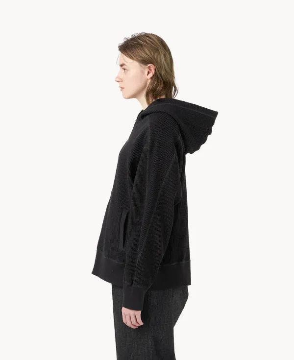 NANAMICA Zip Up Thermal Hoodie Charcoal (1)