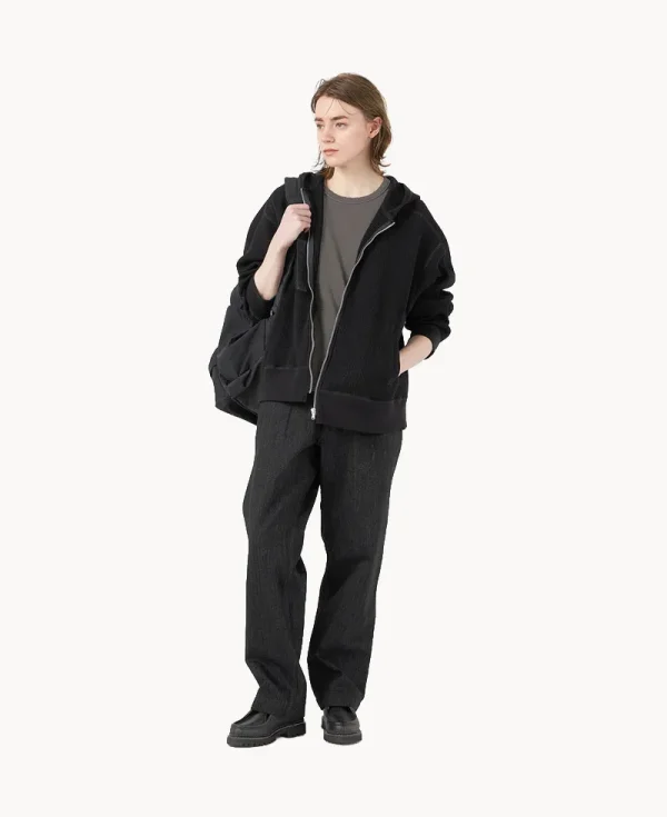 NANAMICA Zip Up Thermal Hoodie Charcoal (1)