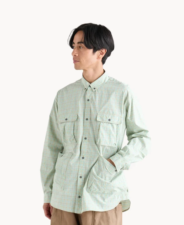 NANGA Mini Plaid Camp Shirt – Beige
