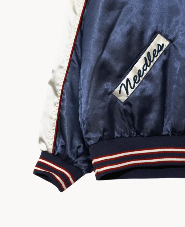 NEEDLES Stadium Jacket - Poly Sateen Navy