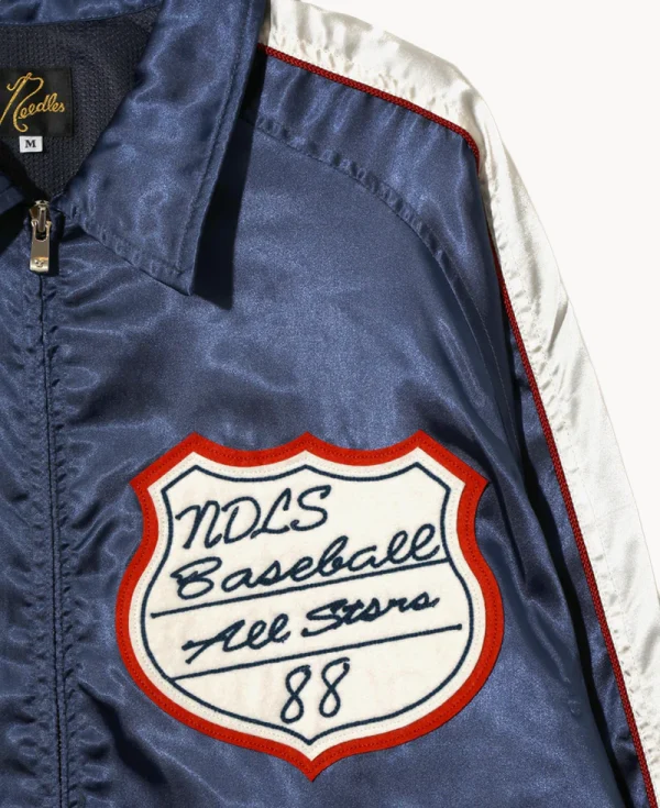 NEEDLES Stadium Jacket - Poly Sateen Navy