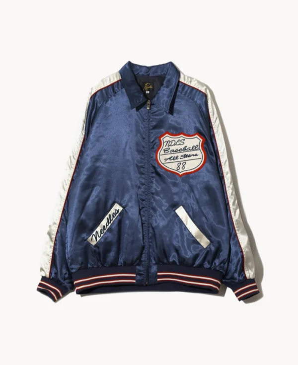 NEEDLES Stadium Jacket - Poly Sateen Navy