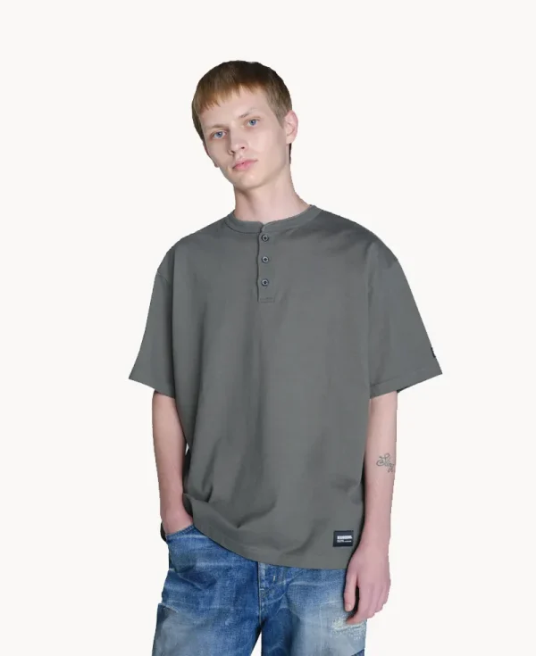 NEIGHBORHOOD Classic Henley SS Tee – White