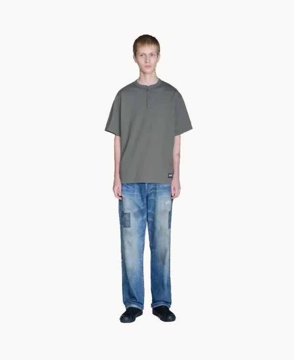 NEIGHBORHOOD Classic Henley SS Tee – White
