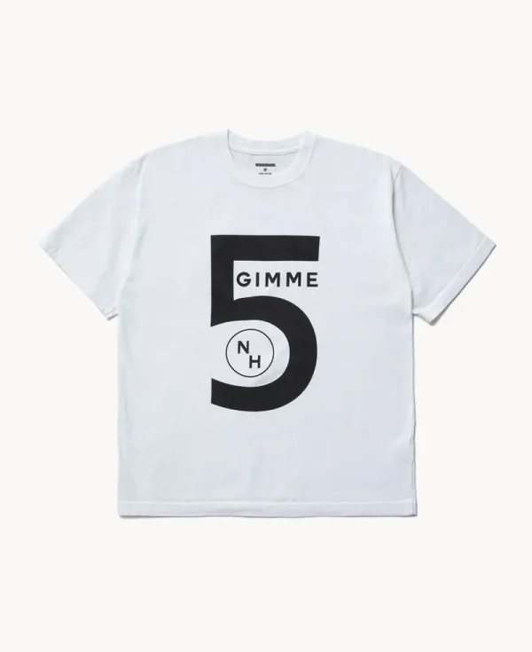NEIGHBORHOOD NH x GIMME FIVE. SS Tee-2 – White