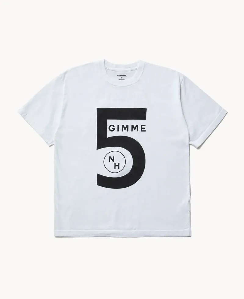 NEIGHBORHOOD NH x GIMME FIVE. SS Tee-2 – White NEIGHBORHOOD NH x GIMME FIVE. SS Tee-2 – White