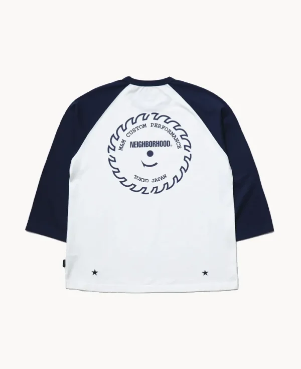 NEIGHBORHOOD NH x M&amp;M. Classic Raglan 3Q – Navy