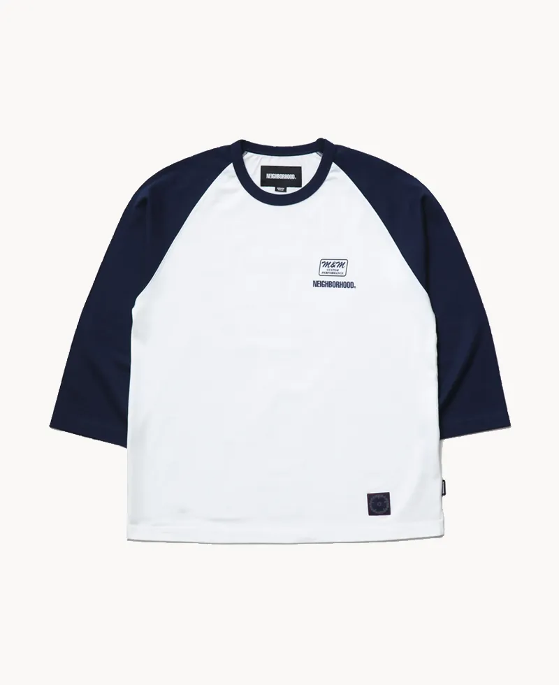 NEIGHBORHOOD NH x M&M. Classic Raglan 3Q – Navy NEIGHBORHOOD NH x M&M. Classic Raglan 3Q – Navy