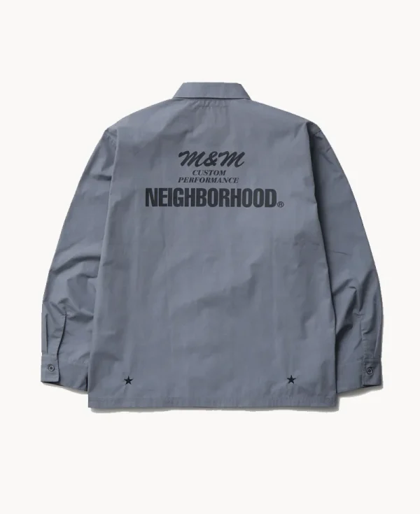 NEIGHBORHOOD NH x M&amp;M. Classic Work LS Shirt – Gray