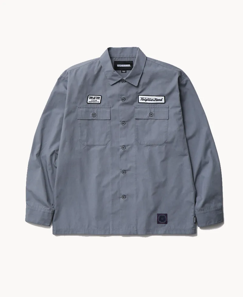 NEIGHBORHOOD NH x M&M. Classic Work LS Shirt – Gray NEIGHBORHOOD NH x M&M. Classic Work LS Shirt – Gray