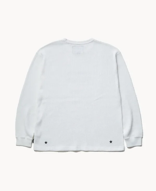 NEIGHBORHOOD NH x M&amp;M. Waffle LS Crewneck – White