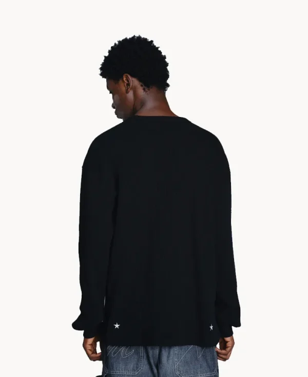 NEIGHBORHOOD NH x M&amp;M. Waffle LS Crewneck – White