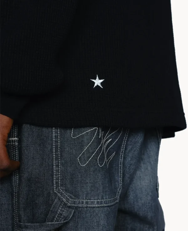 NEIGHBORHOOD NH x M&amp;M. Waffle LS Crewneck – White