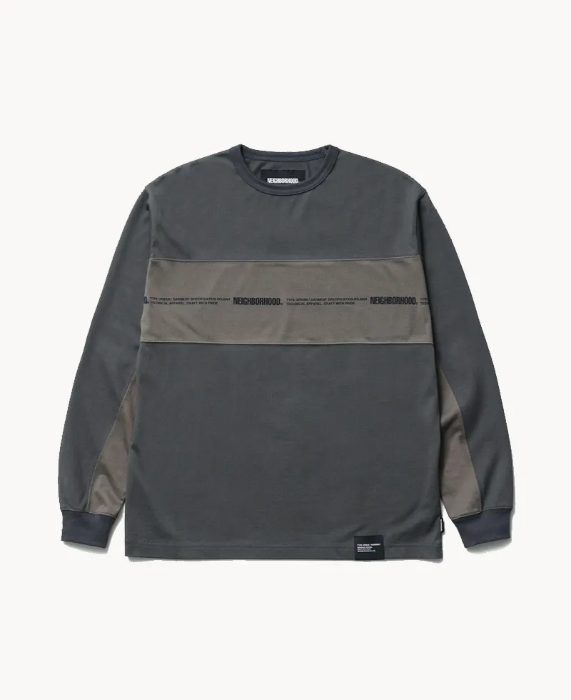 NEIGHBORHOOD Two-Tone LS Crewneck – Gray NEIGHBORHOOD Two-Tone LS Crewneck – Gray