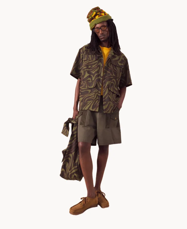 NICHOLAS DALEY Aloha Shirt - Olive