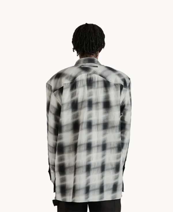 NICHOLAS DALEY Deecee Shirt – Black Ombre Plaid