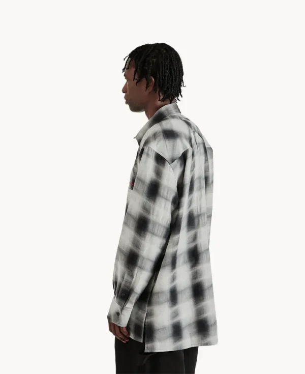 NICHOLAS DALEY Deecee Shirt – Black Ombre Plaid