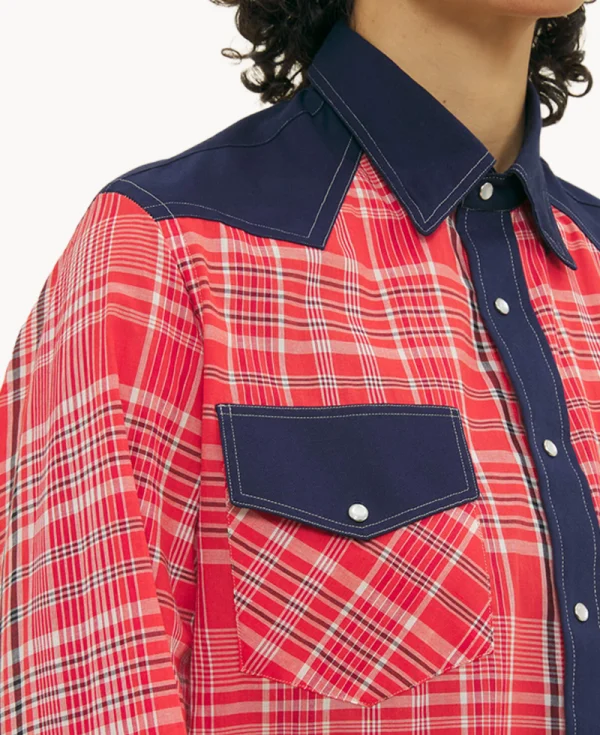 NICHOLAS DALEY GITMAN BROTHER ND MADRAS Shirt – Red
