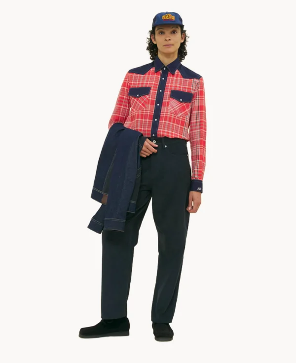 NICHOLAS DALEY GITMAN BROTHER ND MADRAS Shirt – Red