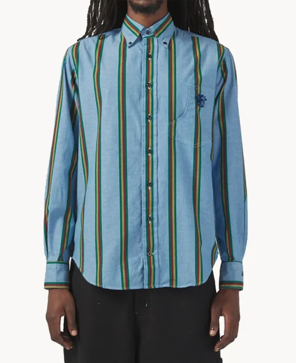 NICHOLAS DALEY GITMAN BROTHERS Vintage BD Shirt – Rebel Stripe Chambray
