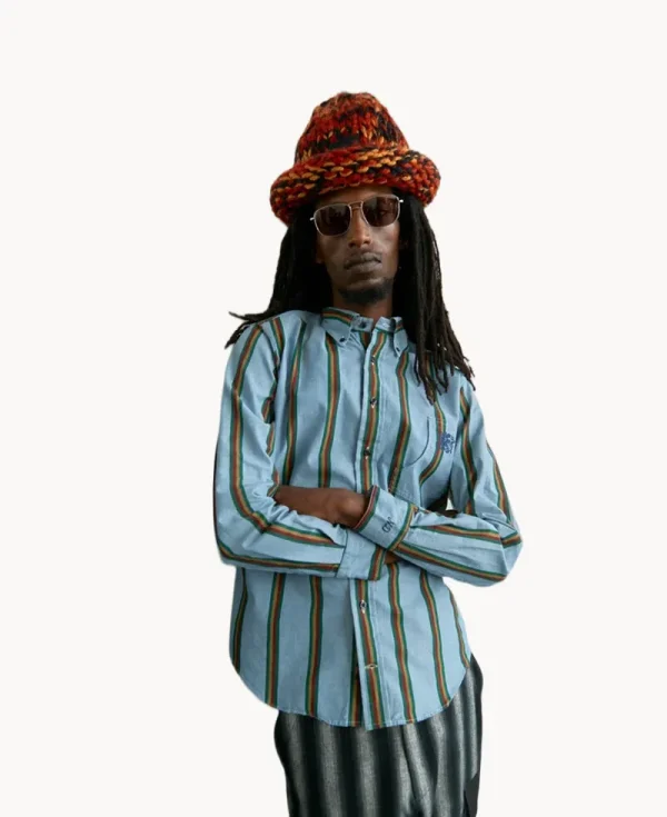 NICHOLAS DALEY GITMAN BROTHERS Vintage BD Shirt – Rebel Stripe Chambray