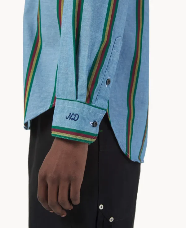 NICHOLAS DALEY GITMAN BROTHERS Vintage BD Shirt – Rebel Stripe Chambray