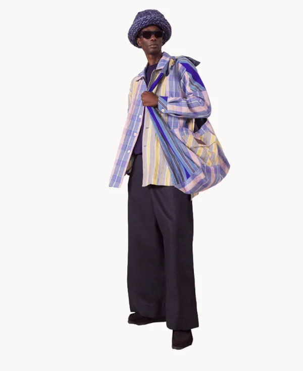 NICHOLAS DALEY Parchwork Jacket - Blue Mix