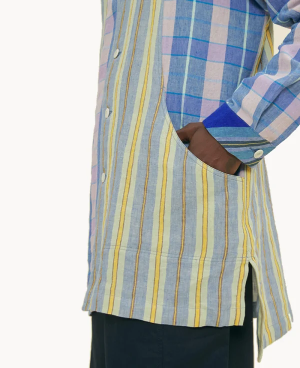NICHOLAS DALEY Parchwork Jacket - Blue Mix