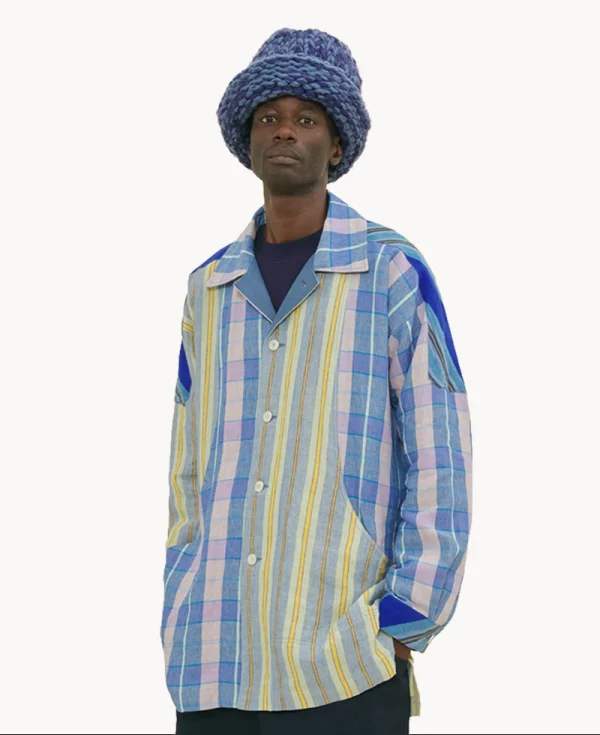 NICHOLAS DALEY Parchwork Jacket - Blue Mix
