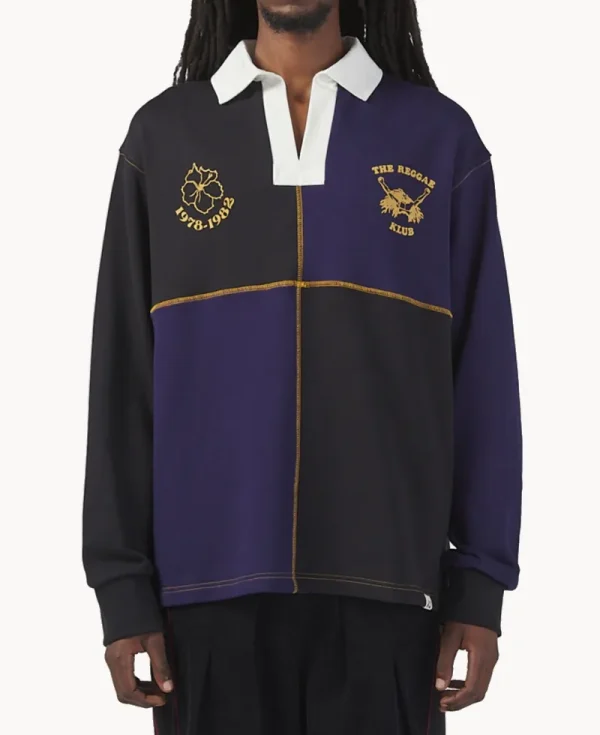 NICHOLAS DALEY Reggae Klub Rugby Jersey – Black Midnight 10oz Sweat