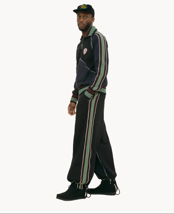 NICHOLAS DALEY Track Top - Black Navy