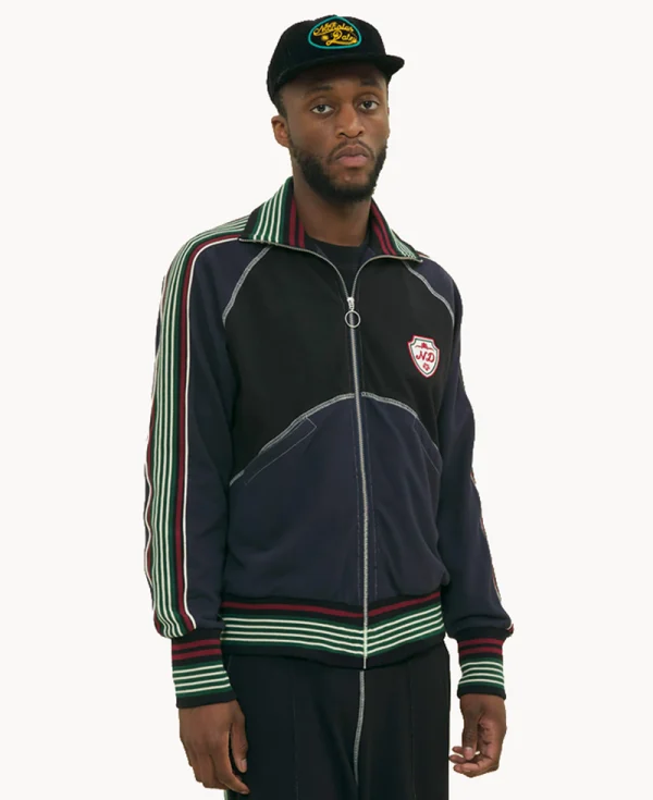 NICHOLAS DALEY Track Top - Black Navy