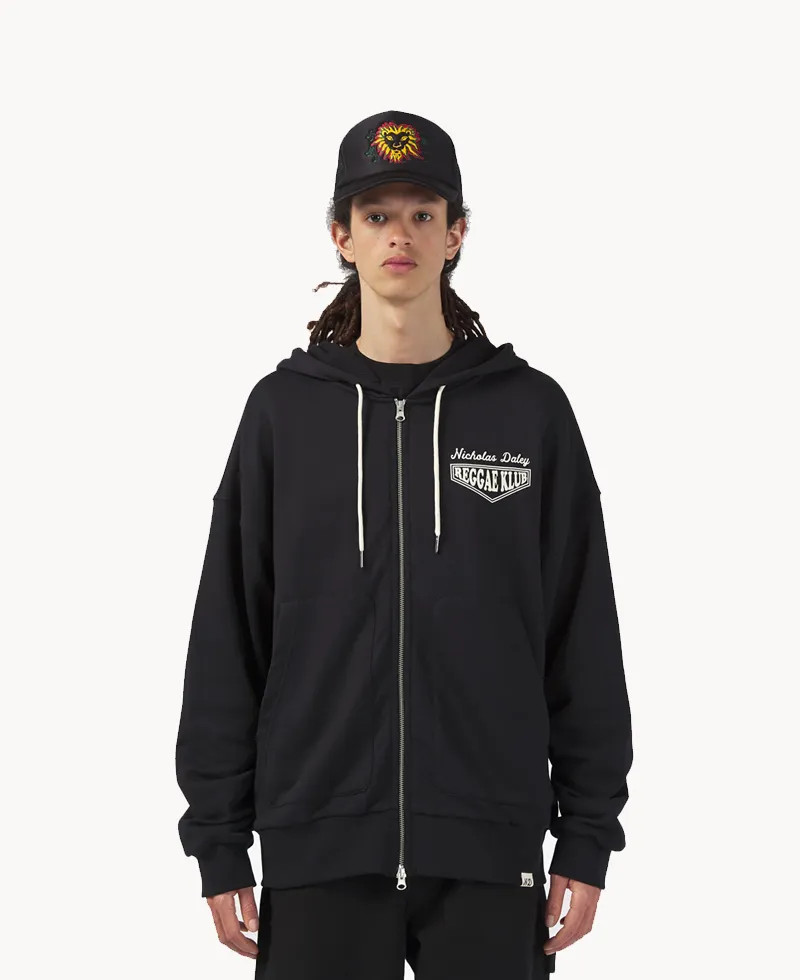 NICHOLAS DALEY Waffle Lined Riot Hoodie – Black 10oz Sweat (1) NICHOLAS DALEY Waffle Lined Riot Hoodie – Black 10oz Sweat