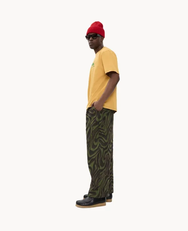 NICHOLAS DALEY Wide Leg Pleated Trouser - Olive