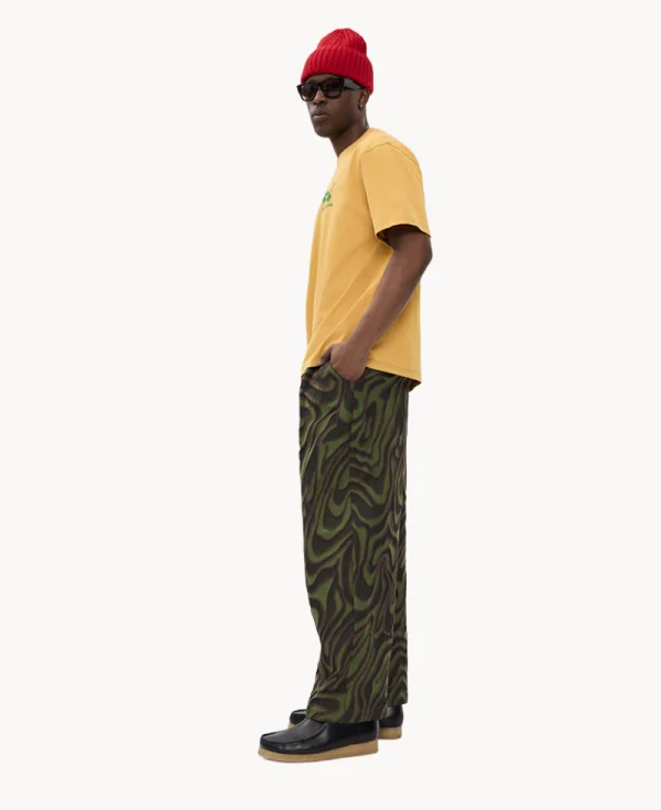 NICHOLAS DALEY Wide Leg Pleated Trouser – Olive