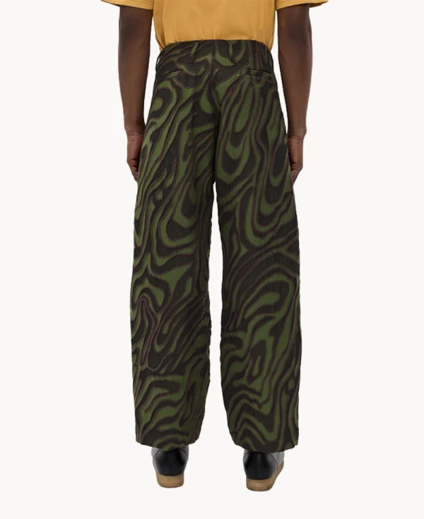 NICHOLAS DALEY Wide Leg Pleated Trouser – Olive