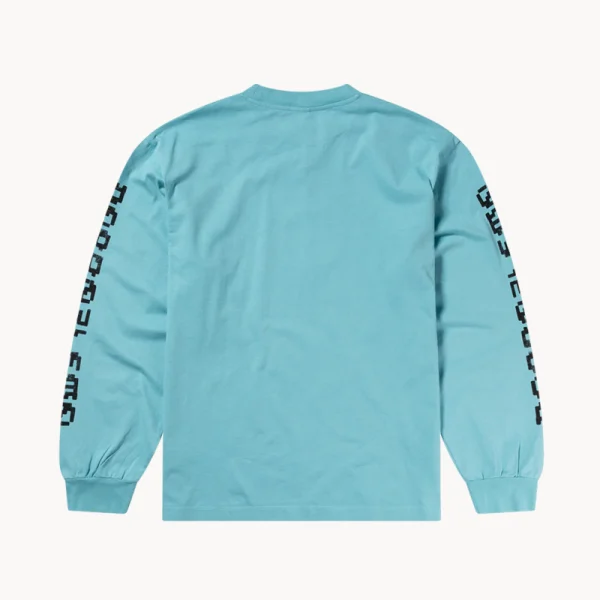 NO PROBLEMO Braniac LS Tee – Aqua