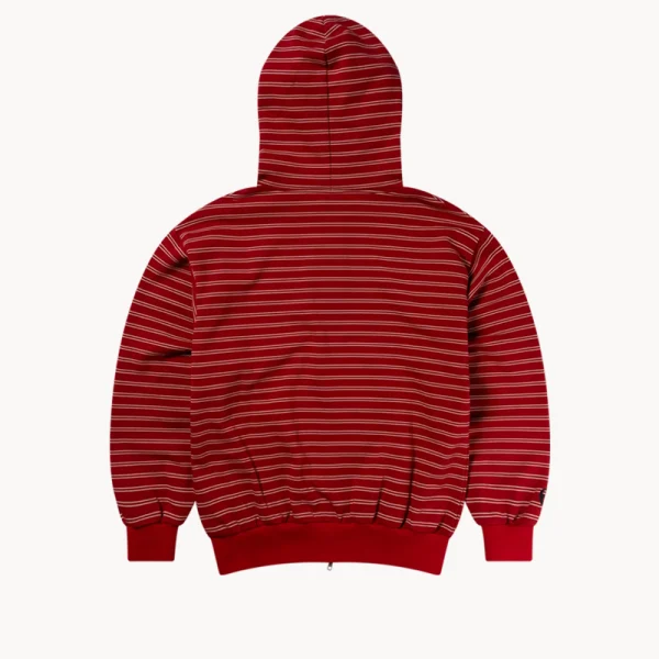 NO PROBLEMO Mini Problemo Stripe Zip Hoodie – Red