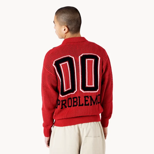 NO PROBLEMO NYP Sport Crochet Jumper – Red