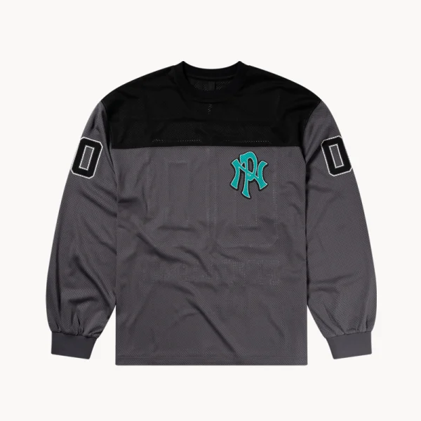 NO PROBLEMO NYP Sport Poly LS Jersey – Charcoal