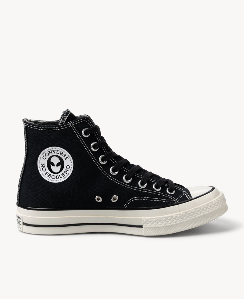 NO PROBLEMO x CONVERSE Chuck 70 Hi – Black (1) NO PROBLEMO x CONVERSE Chuck 70 Hi – Black