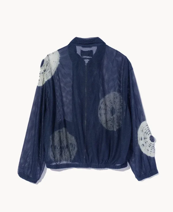 NOMARHYTHM TEXTILE Hand Dye “Shibori” Mesh Blouson – Navy