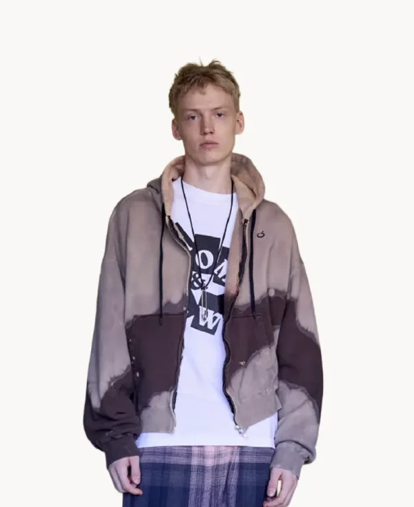 NOMARHYTHM Hand Dye Twist Parka – Brown x Gray