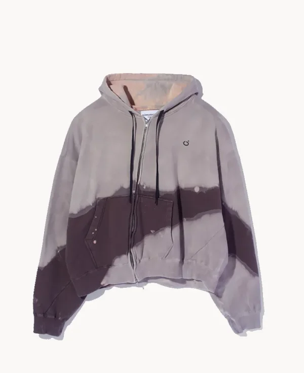NOMARHYTHM TEXTILE Hand Dye Twist Parka – Brown x Gray